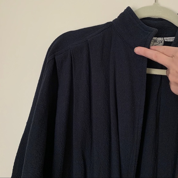 🚨SOLD Vintage Ink Blue Open Cotton Jacket - Picture 7 of 13